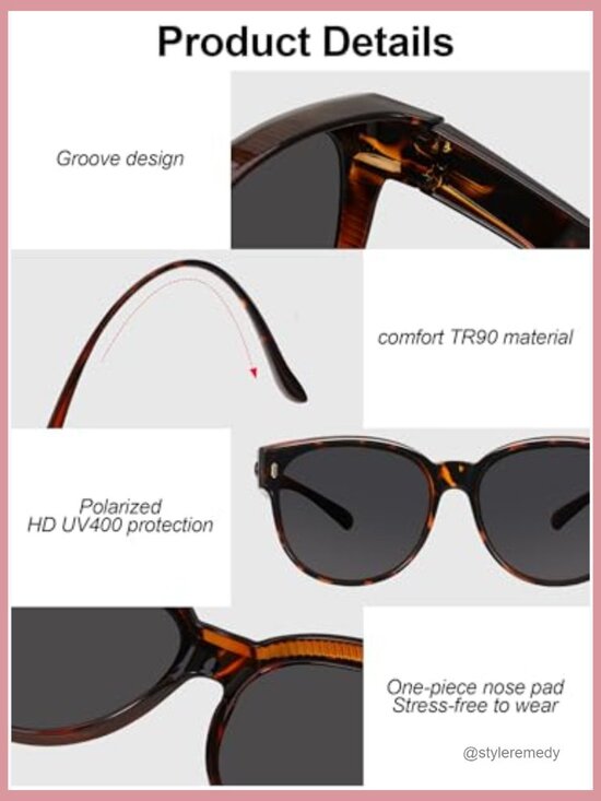 Polarized Fit Over Glasses Sunglasses UV400 Protection Driving main image 6